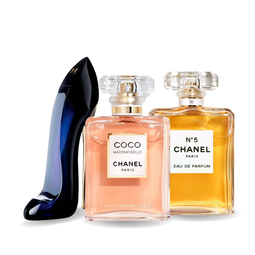 Set di 3 profumi  GOOD GIRL, COCO MADEMOISELLE, Chanel Nº5 100ml
