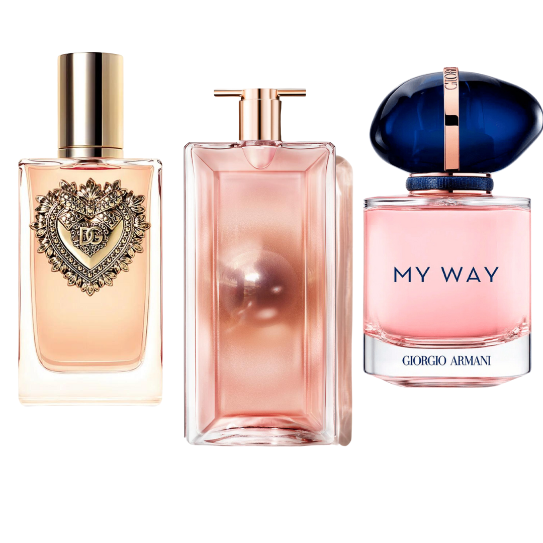 Set di 3 profumi Dolce & Gabanna Devotion, My Way Giorgio Armani, Lancôme Idôle 100ml